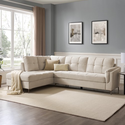 Seater beige sofa - left, hand