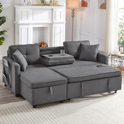 Shaped corner sofa bed with - corner,