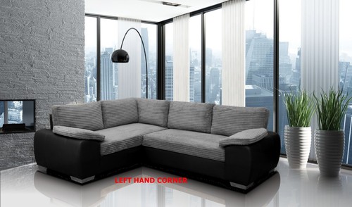 Corner sofa bed - sofa, grey