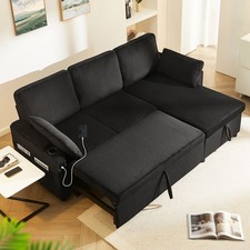 Corner Sofa Bed 3 Seater w/