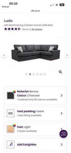 Ludo left hand facing - hand, seater